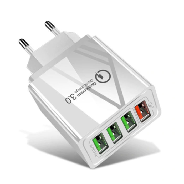 Caricabatteria da muro USB Qualcomm Quick Charge 3.0 Quad 4x Port Caricabatteria da parete AC Caricabatteria da casa Adattatore per caricabatteria