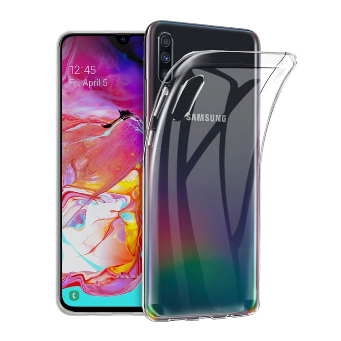 Coque en TPU en silicone transparente pour Samsung Galaxy A70
