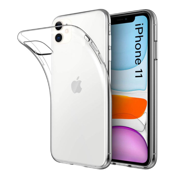 Cubierta de la caja clara transparente de silicona TPU caso del iPhone 11