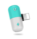 ! ACCEZZ Ładowarka iPhone Lightning + adapter rozgałęźnika audio do słuchawek Niebieski