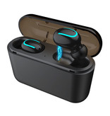 Stuff Certified® TWS Écouteurs sans fil Bluetooth 5.0 Écouteurs sans fil Écouteurs Écouteurs Noir - Son clair