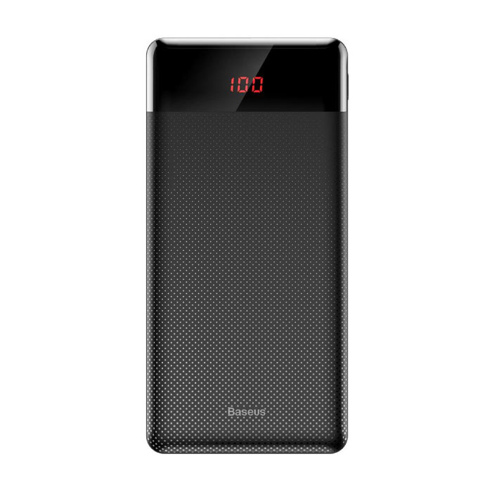 Chargeur de batterie de secours externe 10 000 mAh Powerbank noir