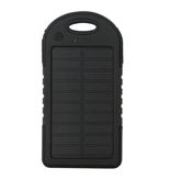 Stuff Certified® Cargador solar externo 5000mAh Banco de energía Panel solar Batería de emergencia Cargador de batería Sun Black