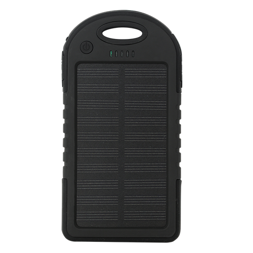 External 5000mAh Solar Charger Power Bank Solar Panel Emergency Battery Battery Charger Sun Black