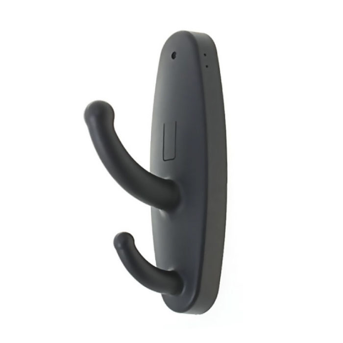 Porte-manteau DVR pour caméra de sécurité avec microphone noir - 720p