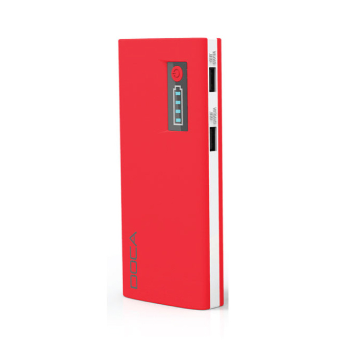 Caricabatteria di emergenza originale DOCA D566A 13000mAh Power Bank rosso