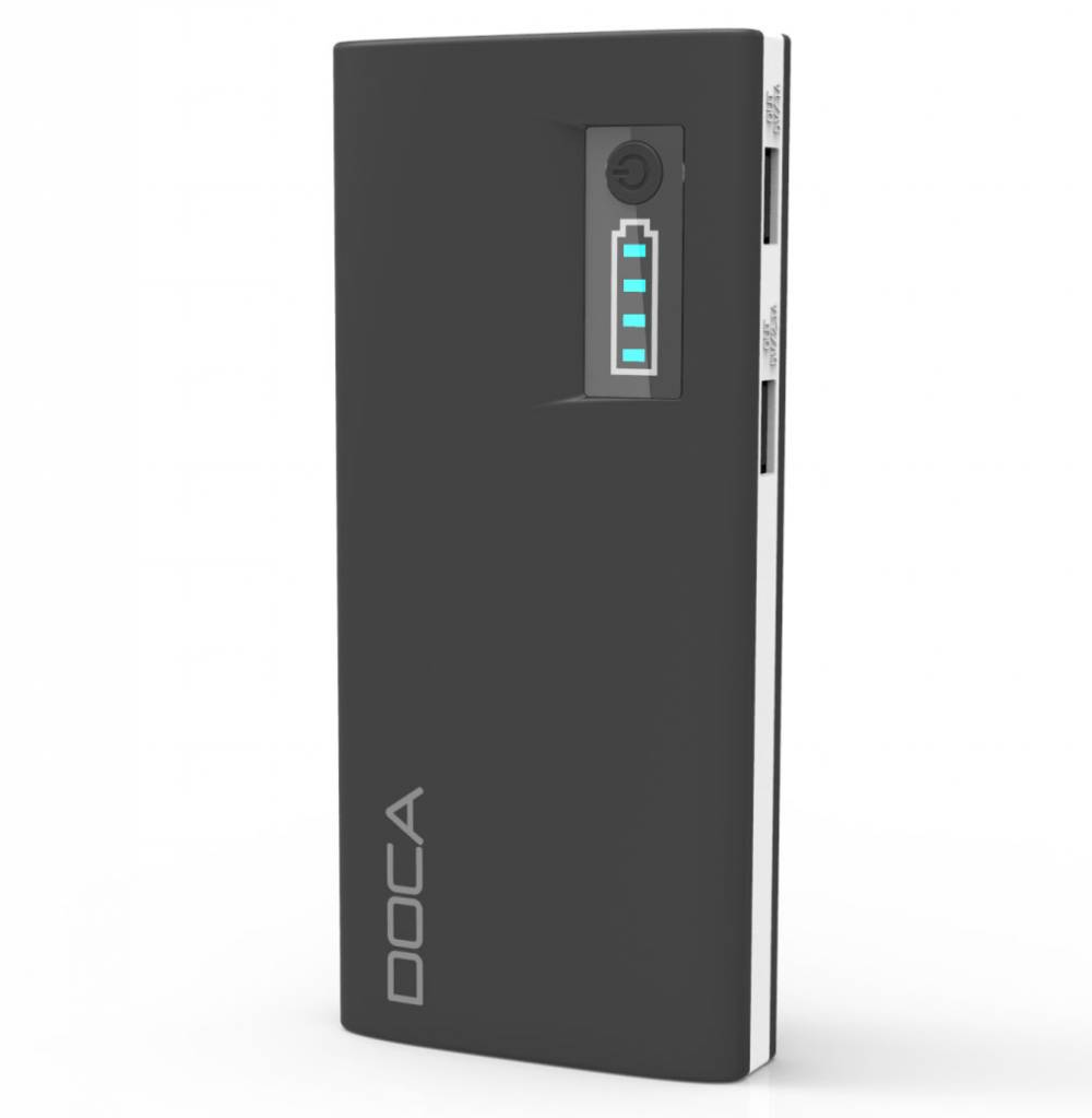 Caricabatteria di emergenza originale DOCA D566A 13000mAh Powerbank nero