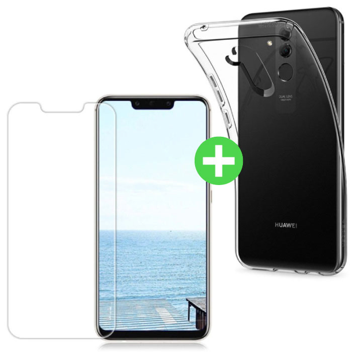 Przezroczyste etui z TPU do Huawei Mate 20 Lite + szkło hartowane na ekran