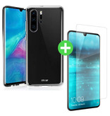 Stuff Certified® Coque TPU transparente Huawei P30 Pro + Protecteur d'écran en verre trempé