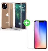 Stuff Certified® Custodia in TPU trasparente per iPhone 11 Pro Max + protezione dello schermo in vetro temperato