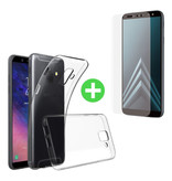 Stuff Certified® Coque en TPU transparente Samsung Galaxy A6 2018 + feuille de protection d'écran