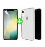 Stuff Certified® Custodia in TPU trasparente per iPhone XR + pellicola protettiva per lo schermo