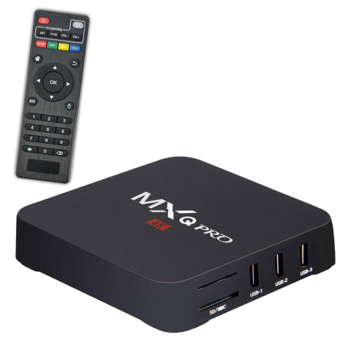 MXQ Pro 4K TV Box Media Player Android Kodi - 1 GB di RAM - 8 GB di spazio di archiviazione