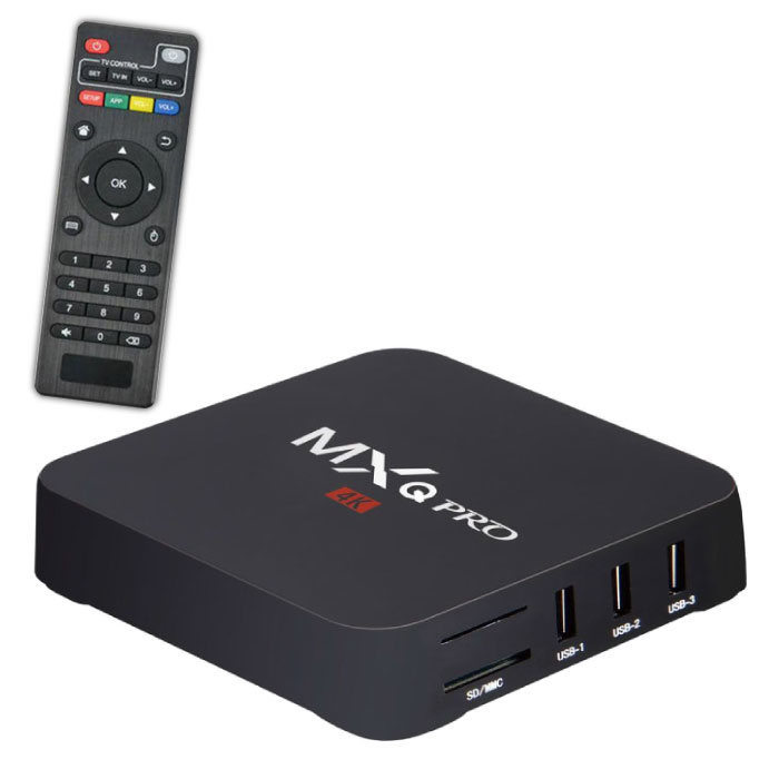MXQ Pro 4K TV Box Mediaspeler Android Kodi - 1GB RAM - 8GB Opslagruimte