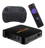 Stuff Certified® MX10 Pro 6K TV Box Media Player Android 9.0 Kodi - 4 GB di RAM - 64 GB di spazio di archiviazione + Tastiera wireless