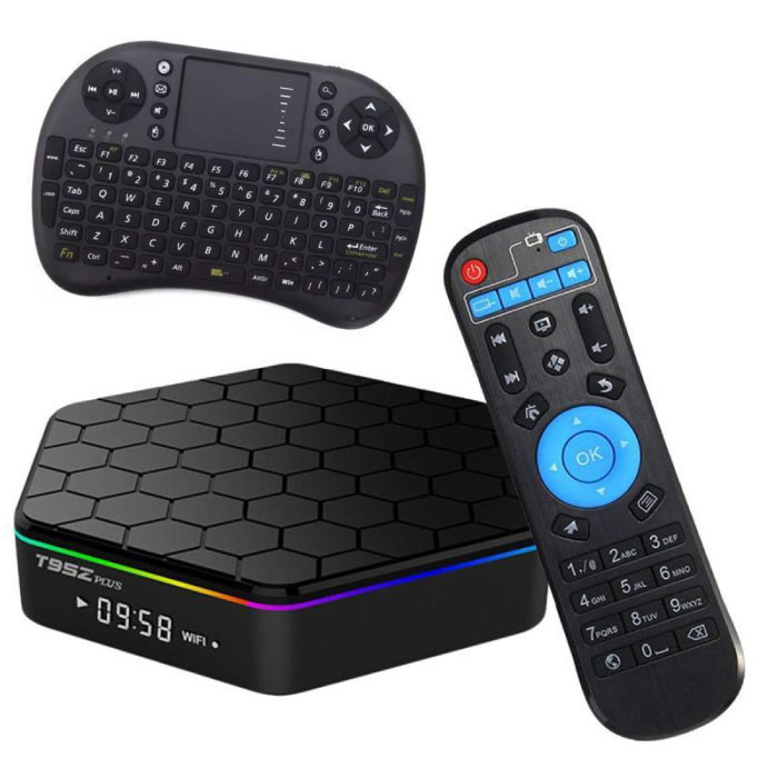 T95Z Plus 4K TV Box Media Player Android 7.1 Kodi - 3 GB di RAM - 32 GB di spazio di archiviazione + Tastiera wireless