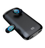 Stuff Certified® Q66 TWS Auriculares inalámbricos con control táctil inteligente Bluetooth 5.0 Auriculares inalámbricos en la oreja Auriculares 6000mAh Powerbank Negro