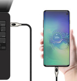 iHaitun Câble de charge USB-C 1,2 mètre Charge rapide 4,0 Câble de données de chargeur en nylon tressé Android noir