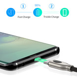 iHaitun USB-C Oplaadkabel 1.8 Meter Quick Charge 4.0 Gevlochten Nylon Oplader Data Kabel Android  Zwart