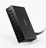 ANKER PowerPort 10  USB Laadstation 60W 10-Port Muur Oplader Thuislader Stekkerlader Adapter