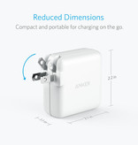 ANKER Elite Dual Port Muur Oplader Wallcharger AC Thuislader Stekkerlader Adapter Zwart