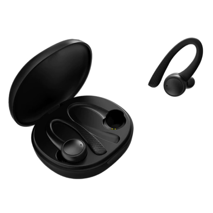 Deportes TWS Auriculares inalámbricos con control táctil inteligente Bluetooth 5.0 Auriculares inalámbricos en la oreja Auriculares 400mAh Negro