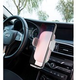 Stuff Certified® Chargeur de voiture sans fil 15W Qi Chargeur universel 9V - Chargeur de voiture sans fil 1.67A Rose