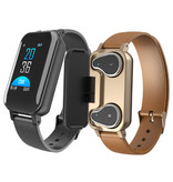Lemfo T89 Smartwatch Activity Tracker + Bezprzewodowe słuchawki TWS Bezprzewodowe słuchawki Fitness Sport iOS Android Czarny