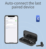 MIFA X3 TWS Bezprzewodowe słuchawki Smart Touch Control Słuchawki douszne Bluetooth 5.0 Bezprzewodowe słuchawki Słuchawki douszne 430 mAh Słuchawki czarne