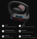 IONCT Auricolari wireless U8 TWS Bluetooth 5.0 Auricolari wireless in-ear Auricolari Auricolari 110mAh Auricolare nero