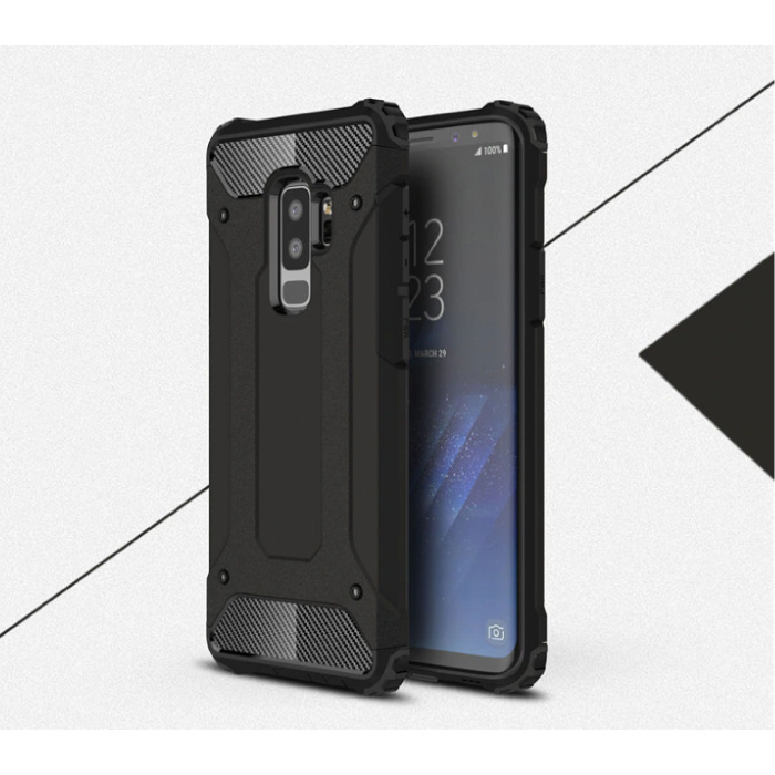 Samsung Galaxy S9 - Armor Case Cover Cas TPU Case Negro