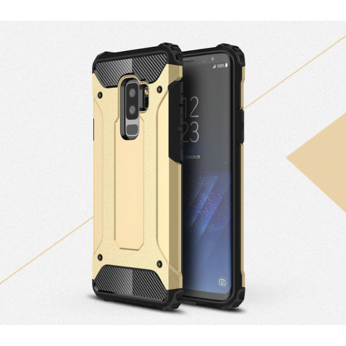 Samsung Galaxy S5 - Armor Case Cover Cas TPU Case Dorado