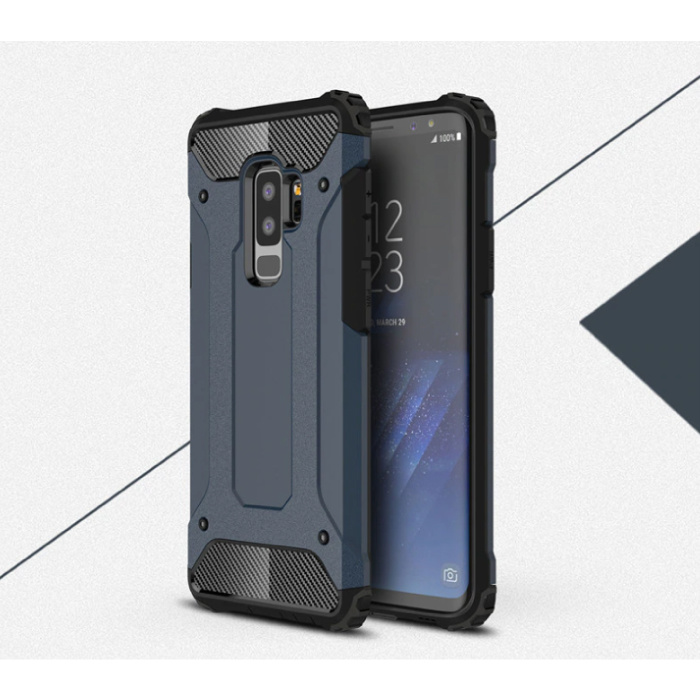 Samsung Galaxy S9 - Custodia protettiva per armatura Custodia in TPU Blu scuro