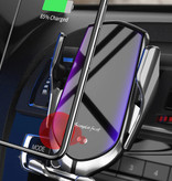 Stuff Certified® Bezprzewodowa ładowarka samochodowa Qi 10 W Uniwersalna bezprzewodowa ładowarka samochodowa 9 V - 1,67 A Srebrna