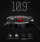 Lokmat Smartwatch sportivo Fitness Sport Activity Tracker Orologio per smartphone iOS Android IP68 iPhone Samsung Huawei Pelle nera