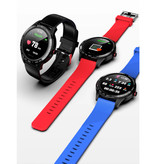 Lokmat Smartwatch sportivo Fitness Sport Activity Tracker Orologio per smartphone iOS Android IP68 iPhone Samsung Huawei Pelle nera
