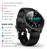 Lokmat L9 Sport Smartwatch Fitness Sport Activity Tracker Smartphone Watch iOS Android IP68 iPhone Samsung Huawei Pelle marrone