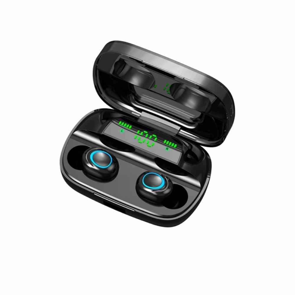 Stuff Certified® S11 Blitz Buds TWS Écouteurs à commande tactile intelligente sans fil Bluetooth 5.0 Écouteurs intra-auriculaires sans fil Écouteurs Écouteurs 3500mAh Powerbank Noir
