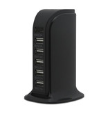 Stuff Certified® Station de charge USB avec caméra de sécurité intégrée Chargeur mural 5 ports Chargeur secteur Chargeur secteur