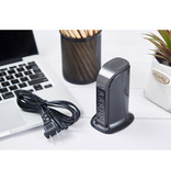 Stuff Certified® Station de charge USB avec caméra de sécurité intégrée Chargeur mural 5 ports Chargeur secteur Chargeur secteur