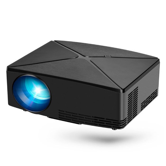 Proyector LED C80 - Mini Beamer Home Media Player Negro