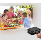 AUN C80 LED Projector - Mini Beamer Home Media Player Black