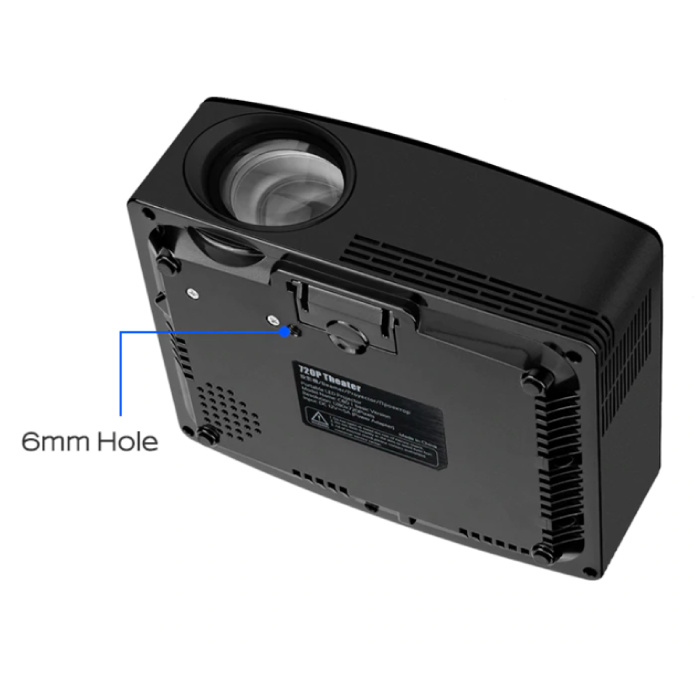 AUN Projektor LED C80 - Mini Beamer Home Media Player Czarny