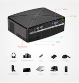 AUN C80 LED Projector - Mini Beamer Home Media Player Black