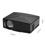 AUN C80 LED Projector - Mini Beamer Home Media Player Black