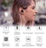 Edifier TWS1 Auriculares inalámbricos con control táctil inteligente Bluetooth 5.0 Auriculares inalámbricos en la oreja Auriculares Auriculares 500mAh Negro