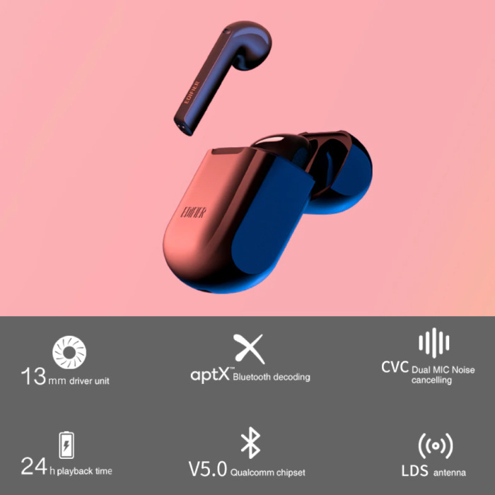Edifier TWS200 Wireless Smart Touch Control Ohrhörer Bluetooth 5.0 In-Ear Wireless Buds Ohrhörer Ohrhörer 350mAh Kopfhörer Weiß
