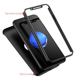 Stuff Certified® iPhone 5 Full Body 360 ° Full Cover Case + Protector de pantalla Negro