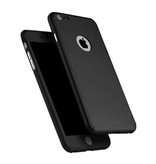 Stuff Certified® Coque intégrale 360° pour iPhone SE (2016) + Protecteur d'écran Noir