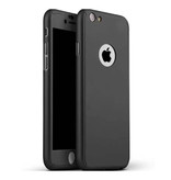 Stuff Certified® iPhone 7 Full Body 360 ° Full Cover Case + Protector de pantalla Negro